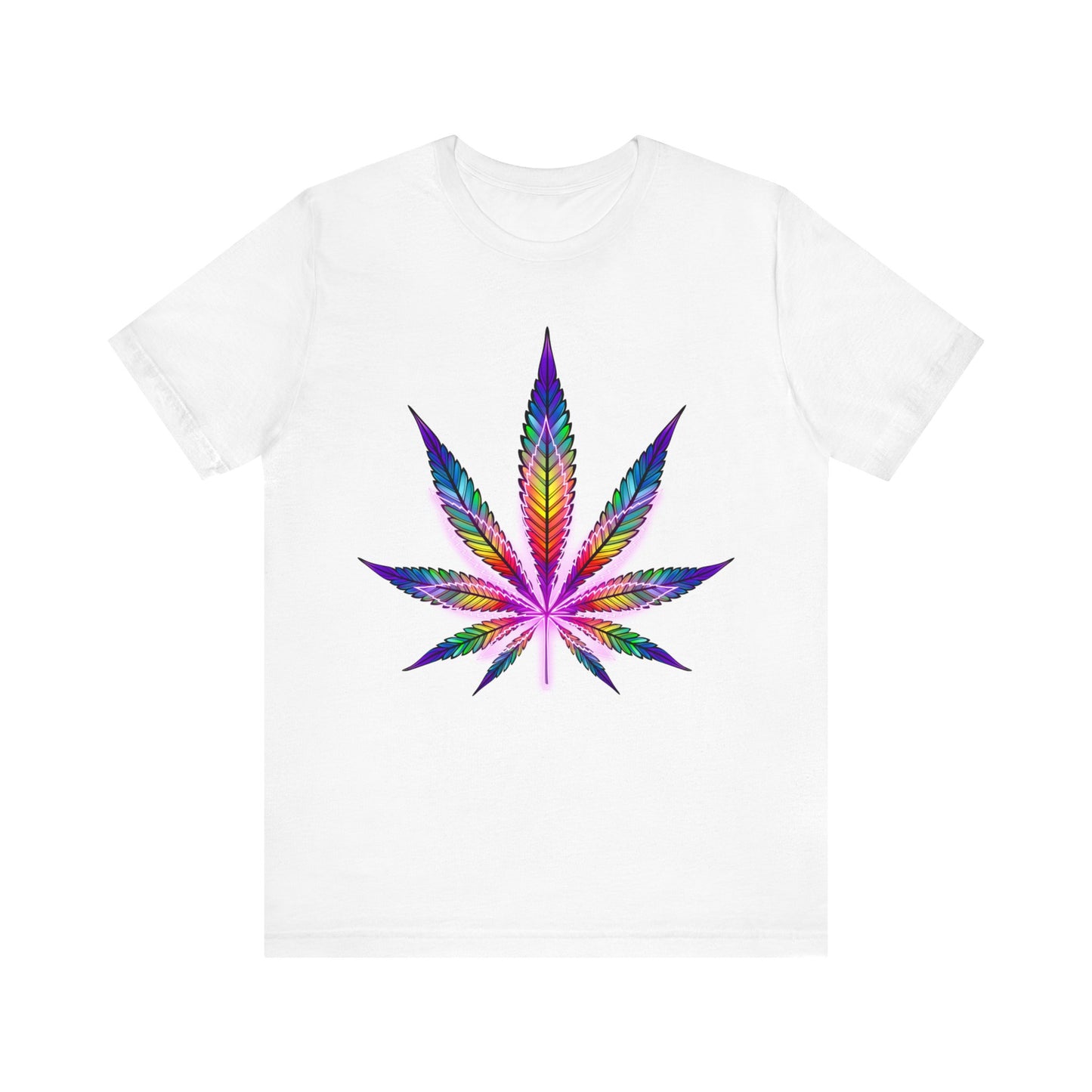 rainbow cannabis leaf t-shirt