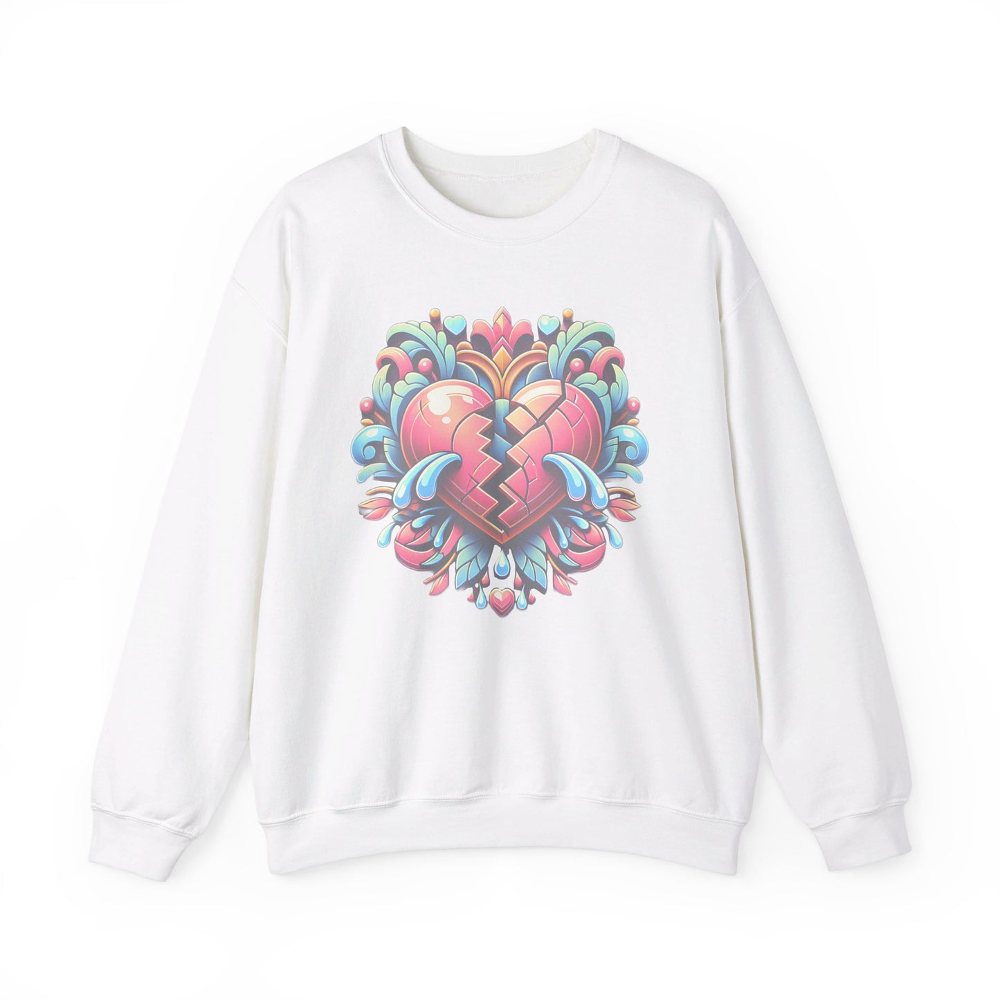 broken heart heavy blend™ crewneck sweatshirt