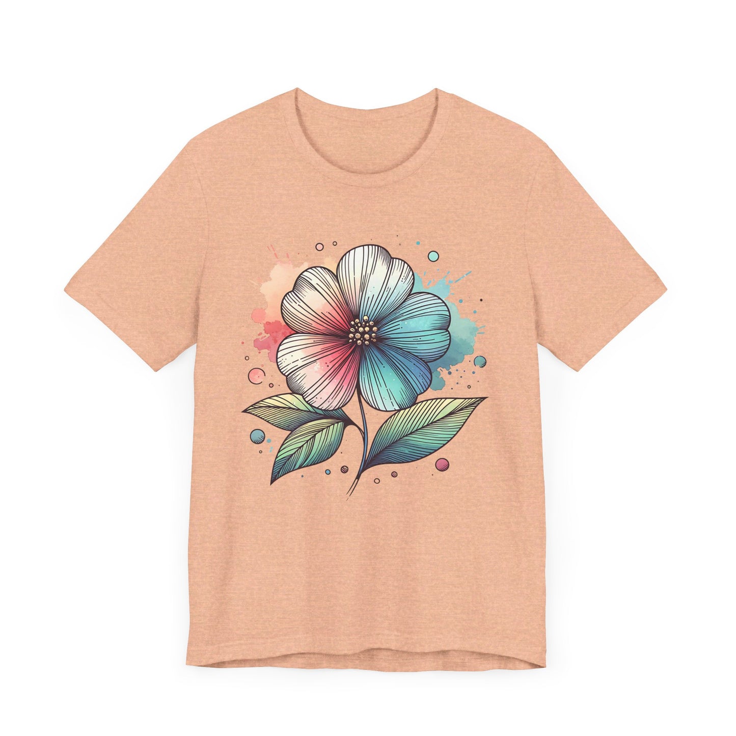 single flower jersey short sleeve tee