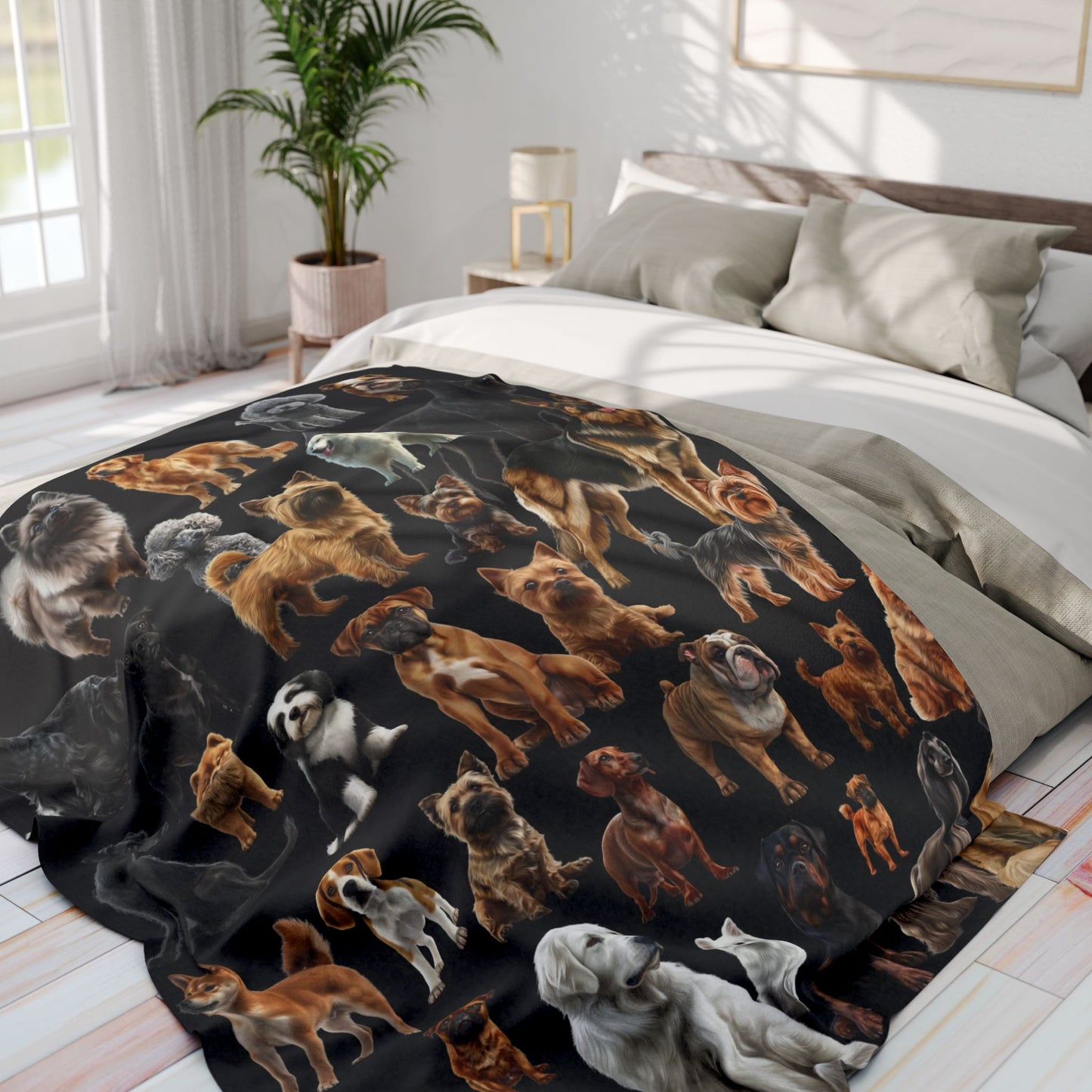 dogs bedding fleece blanket