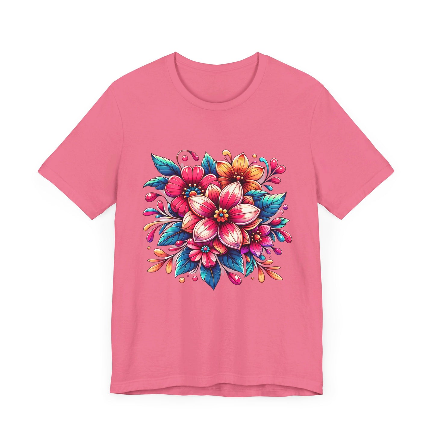 flower jersey short sleeve tee