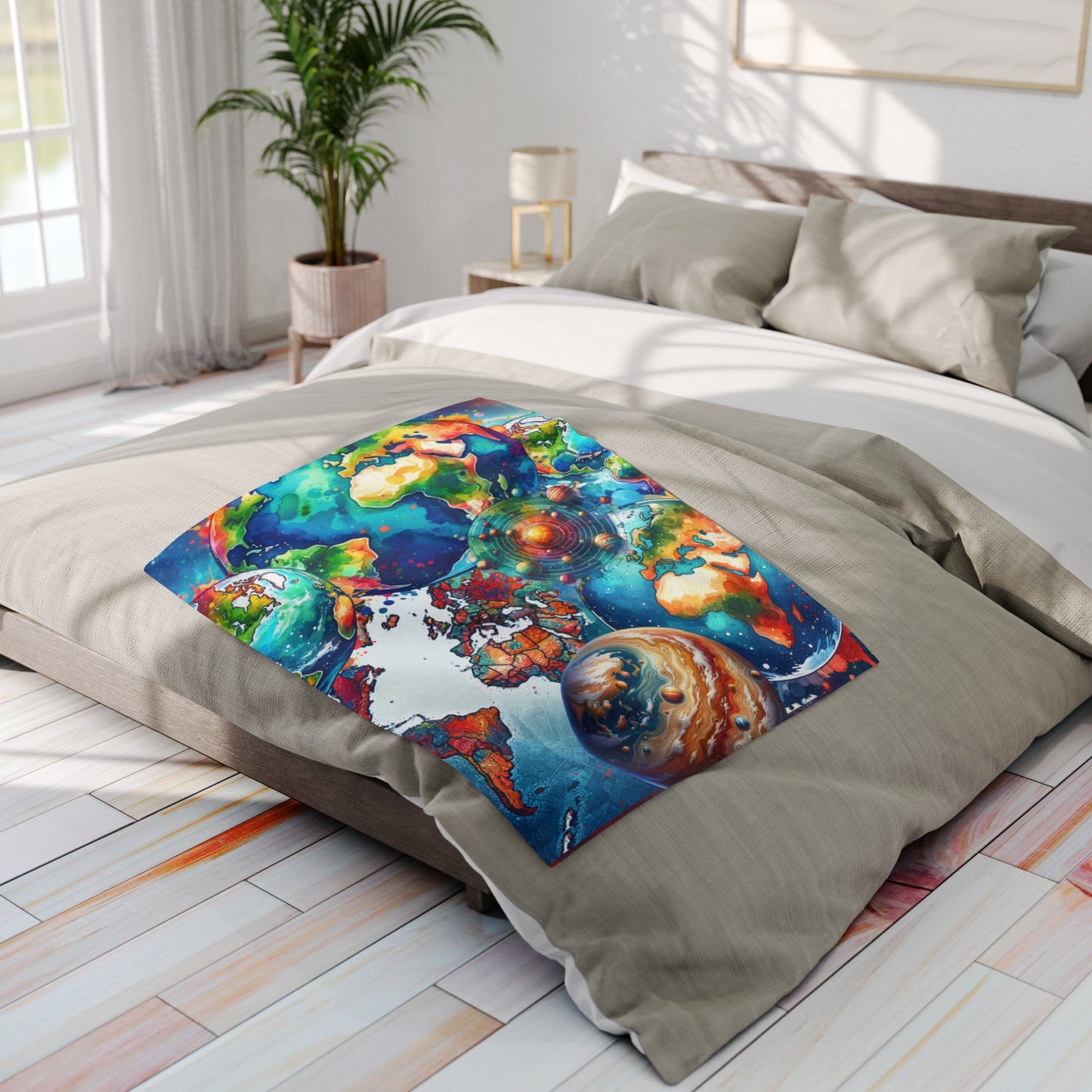 galaxy arctic fleece blanket