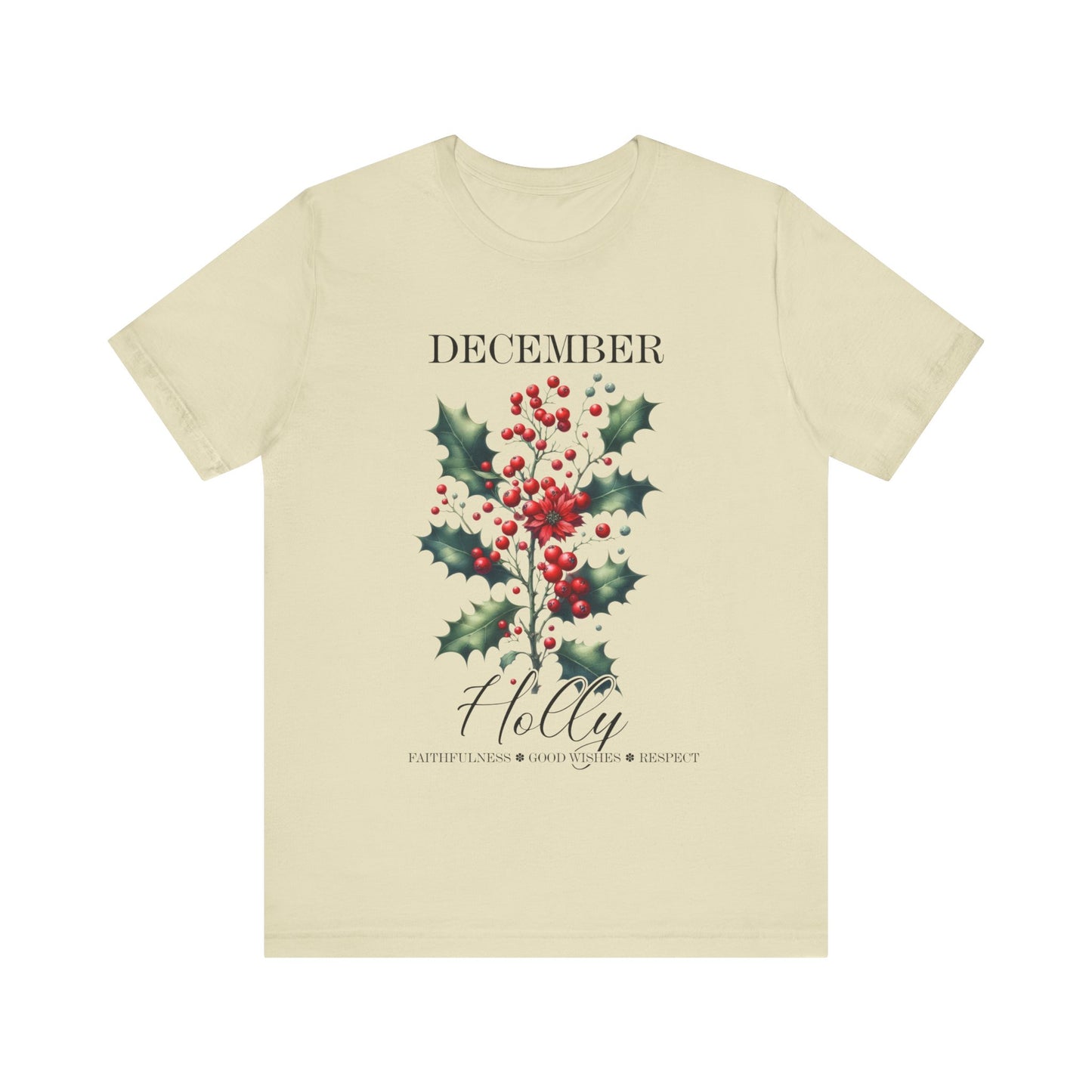 december holly flowers t-shirt