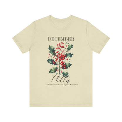 December Holly Flowers T-Shirt