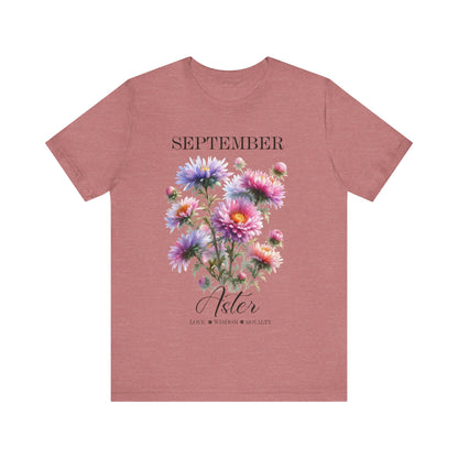 September Aster Flowers T-Shirt