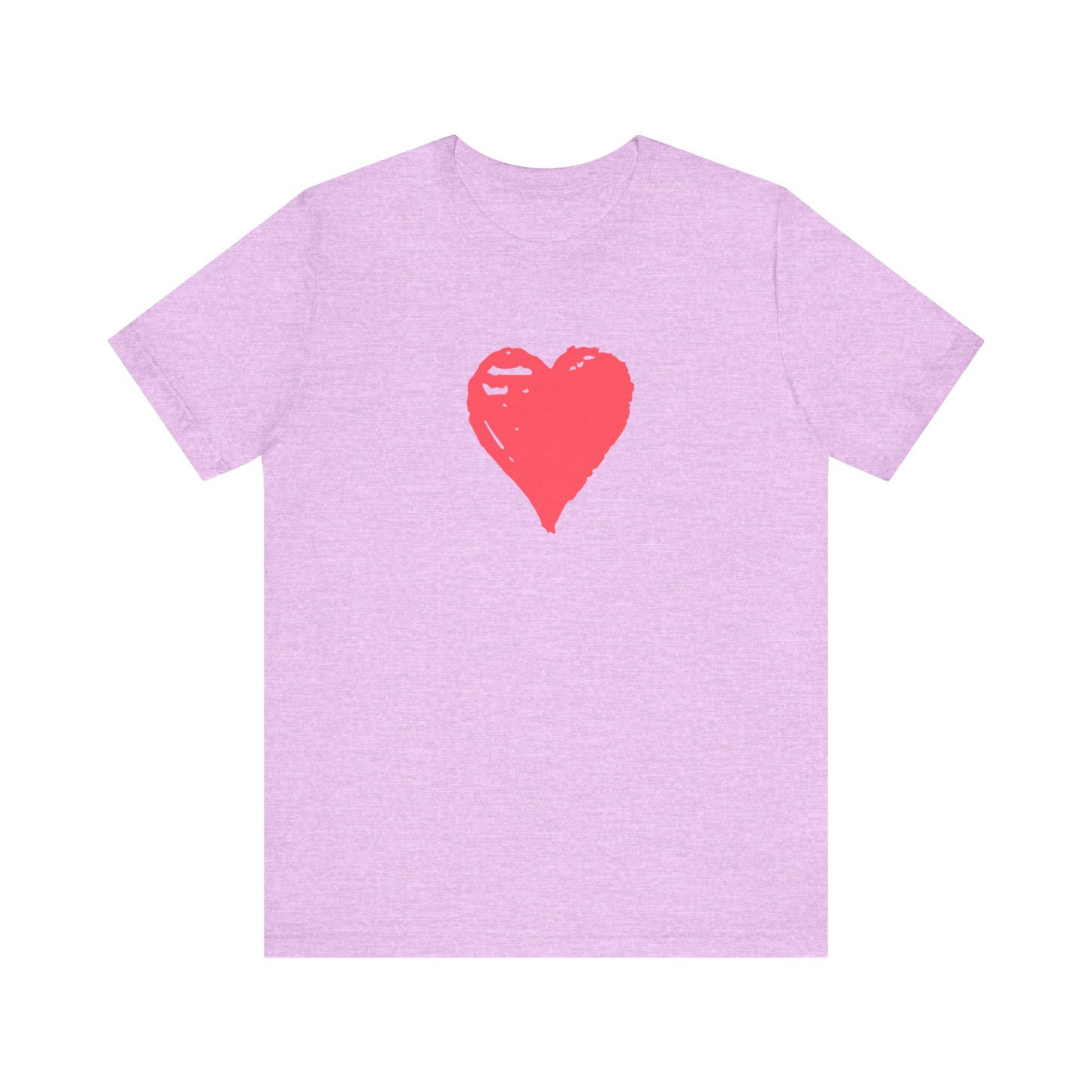 pink heart short sleeve t-shirt