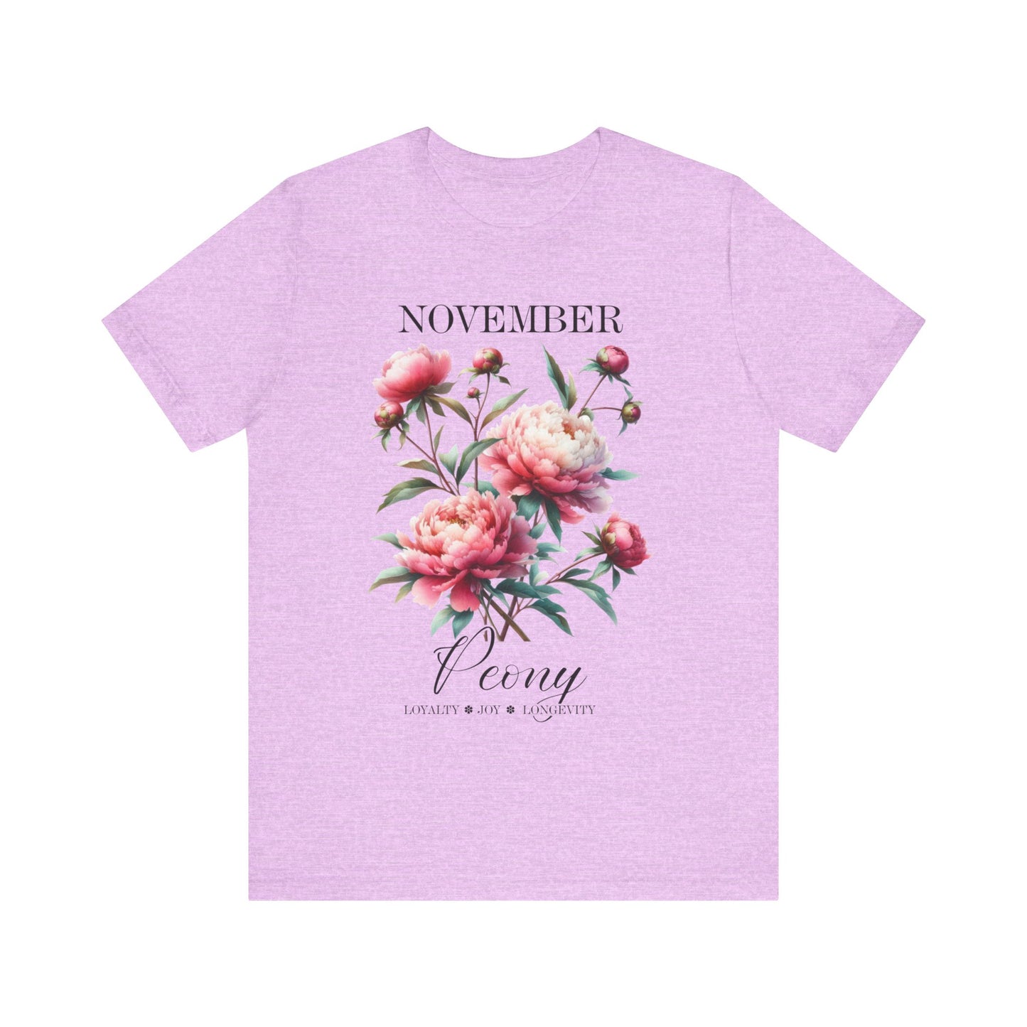 november peony flowers t-shirt