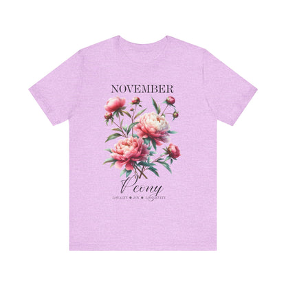 November Peony Flowers T-Shirt