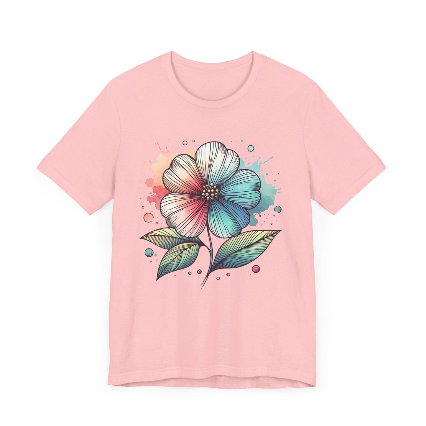 single flower jersey short sleeve tee