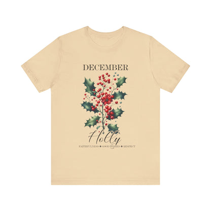 December Holly Flowers T-Shirt