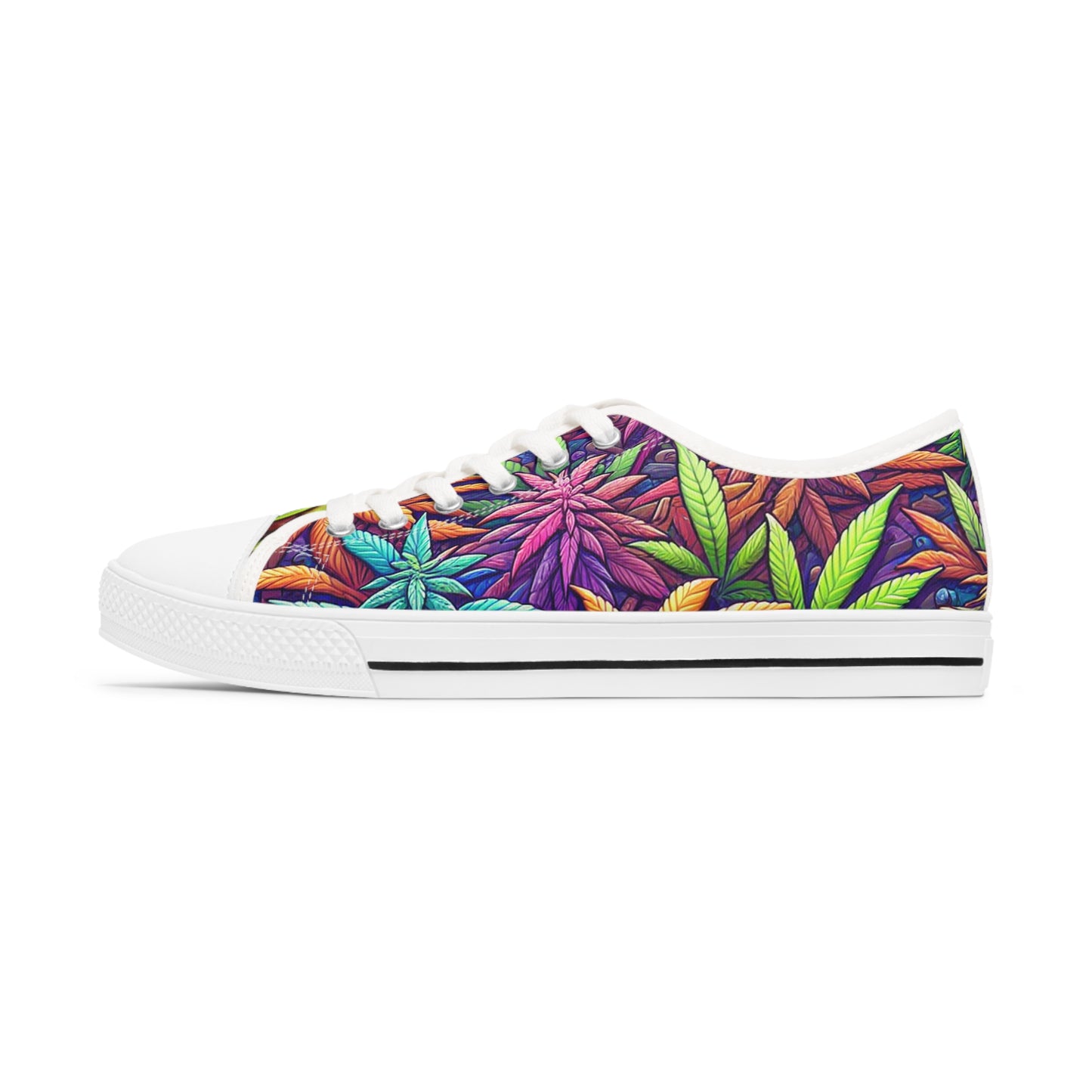 weed leaf low top sneakers