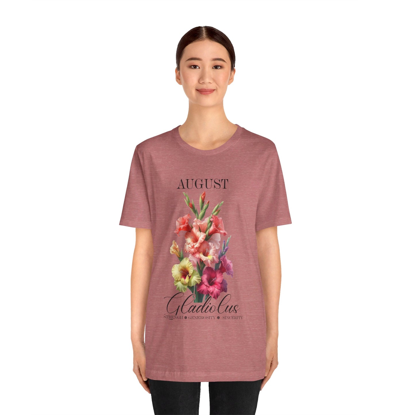 august gladiolus flowers t-shirt