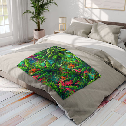 Marijuana Leaf Design Fleece