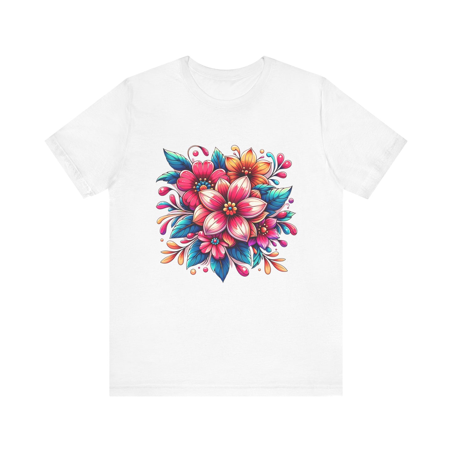 flower jersey short sleeve tee