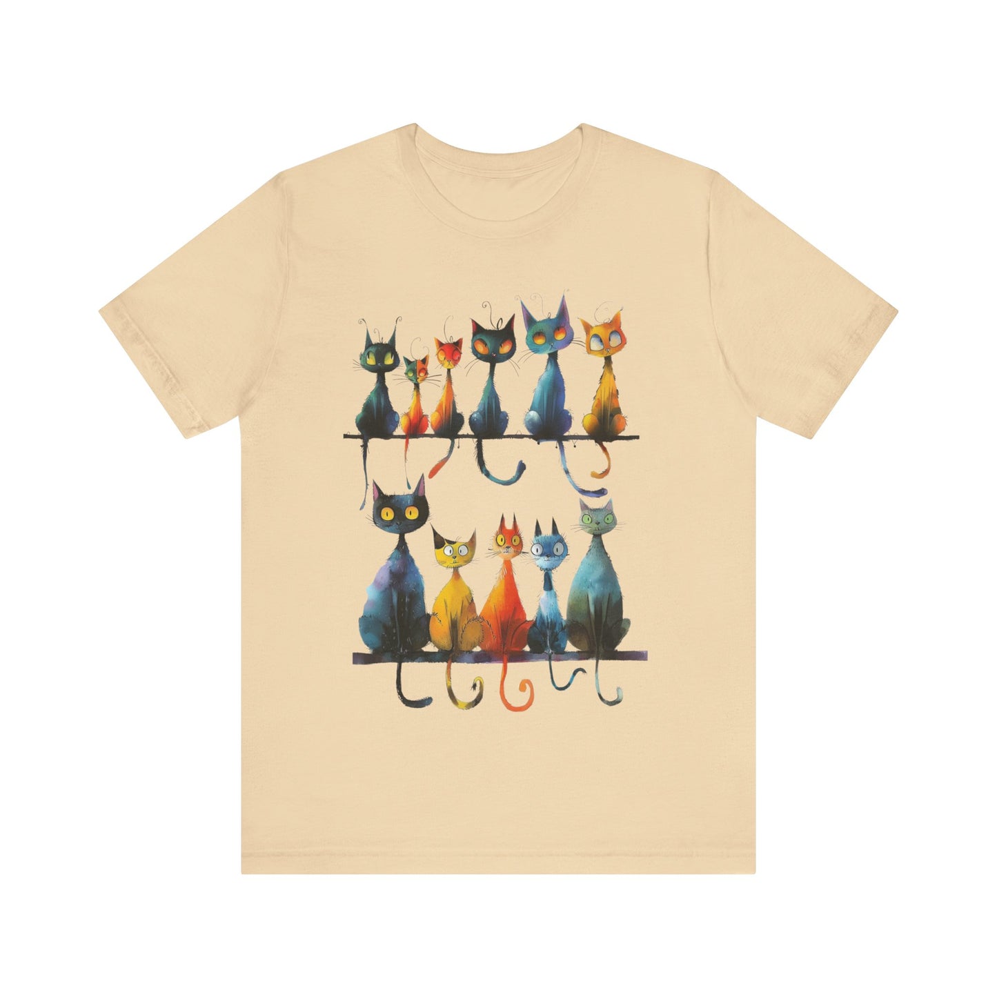 colorful cats t-shirt