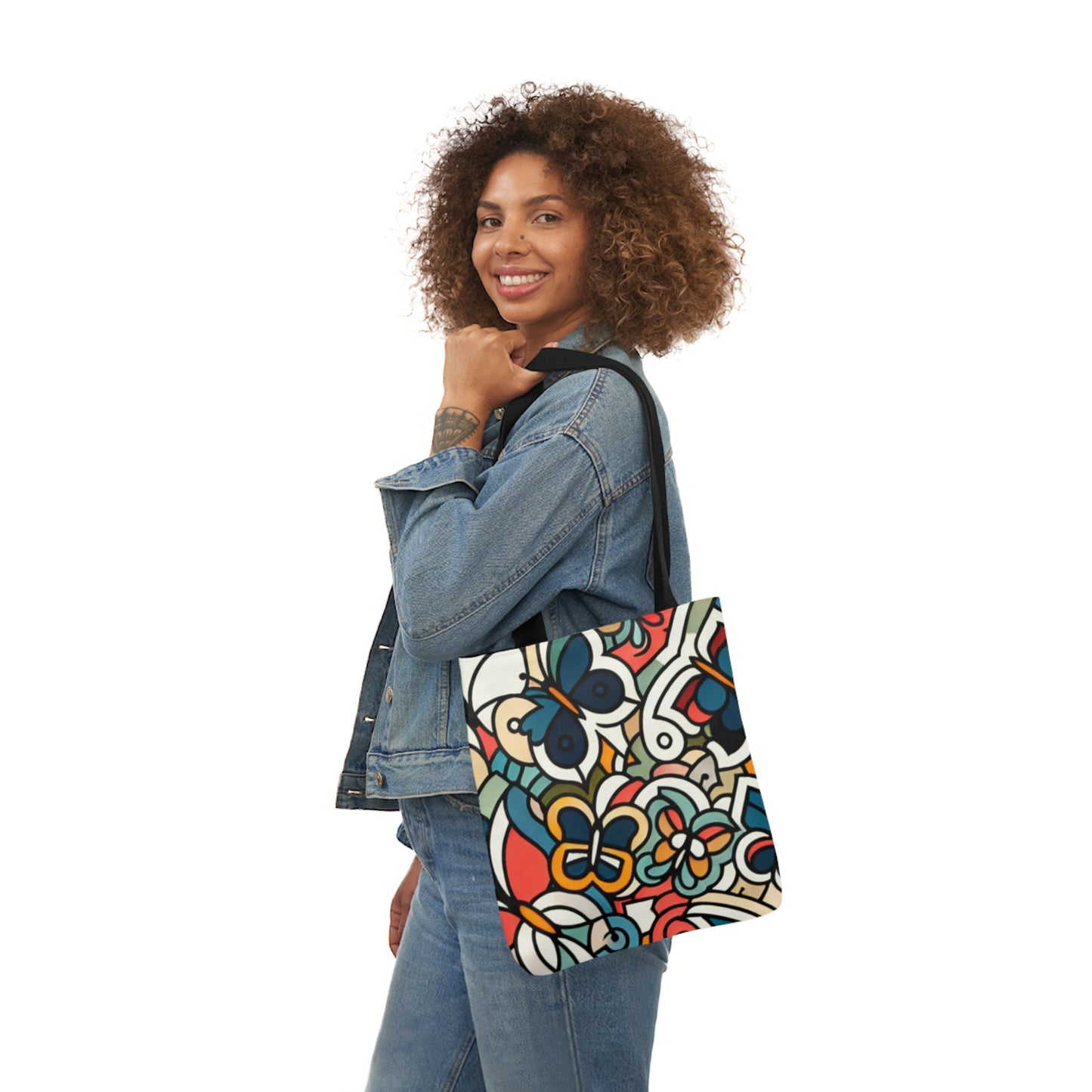 butterfly canvas tote bag