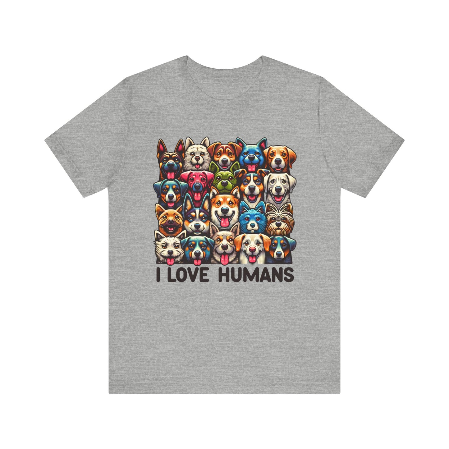 i love humans unisex jersey short sleeve tee