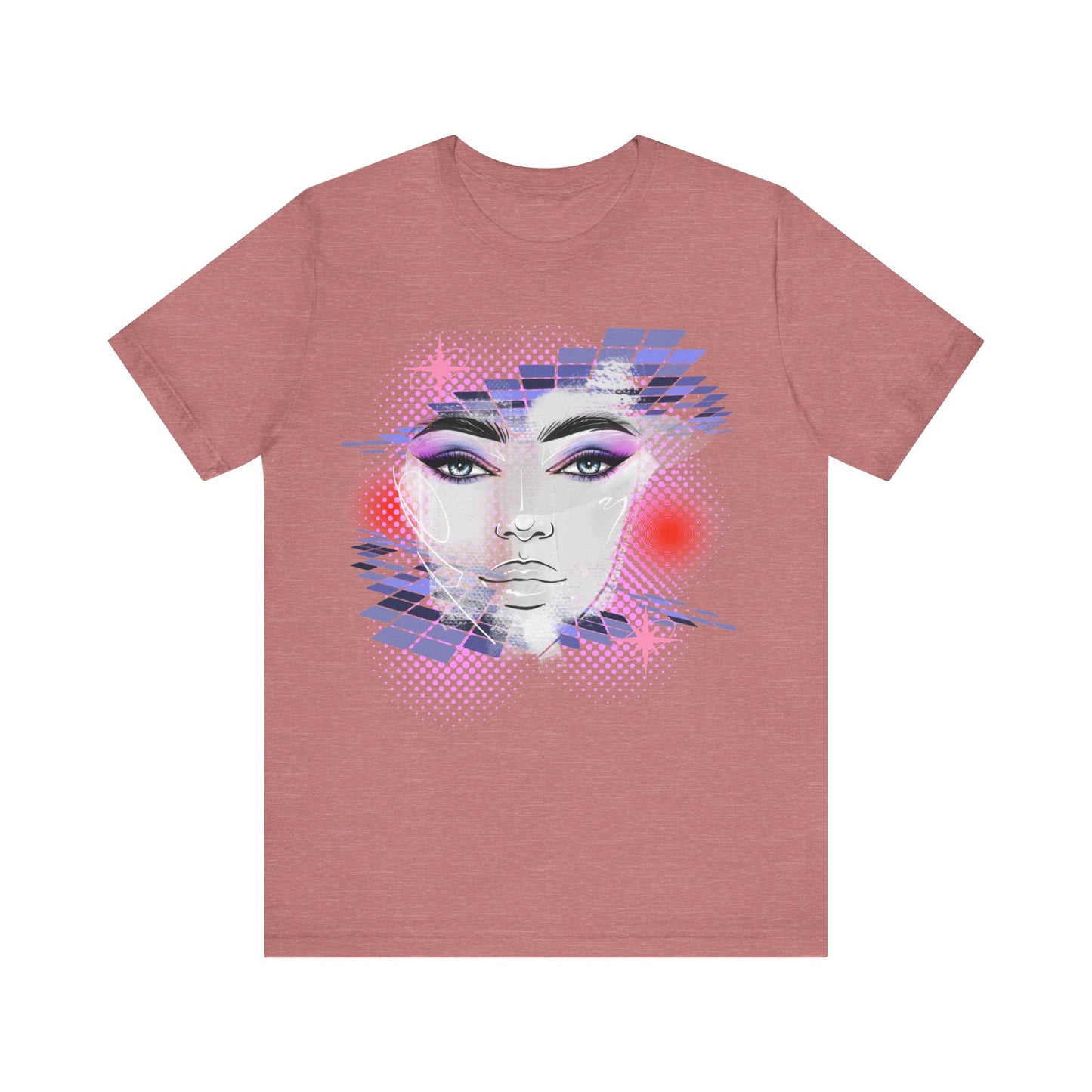 abstract blue girl t-shirt