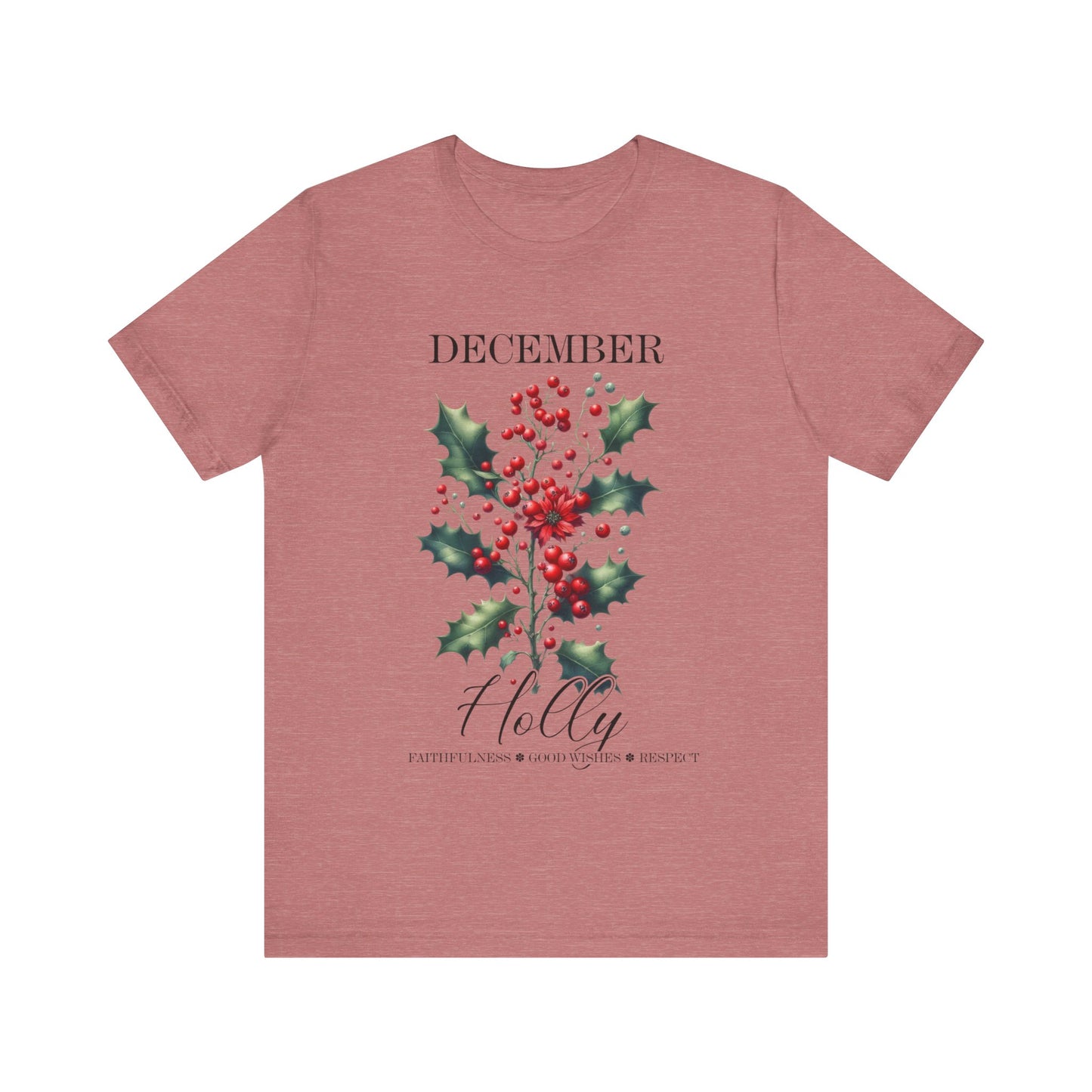 december holly flowers t-shirt