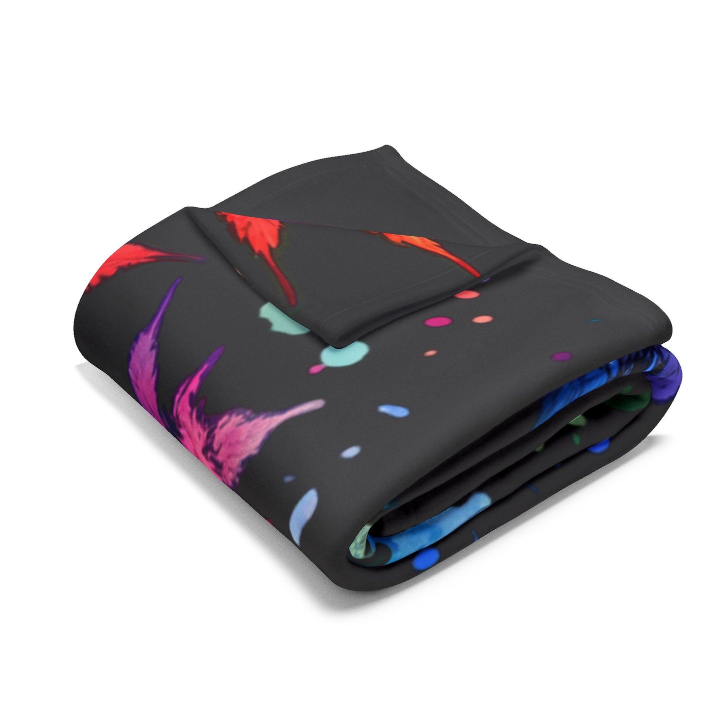 colorful weed fleece blanket