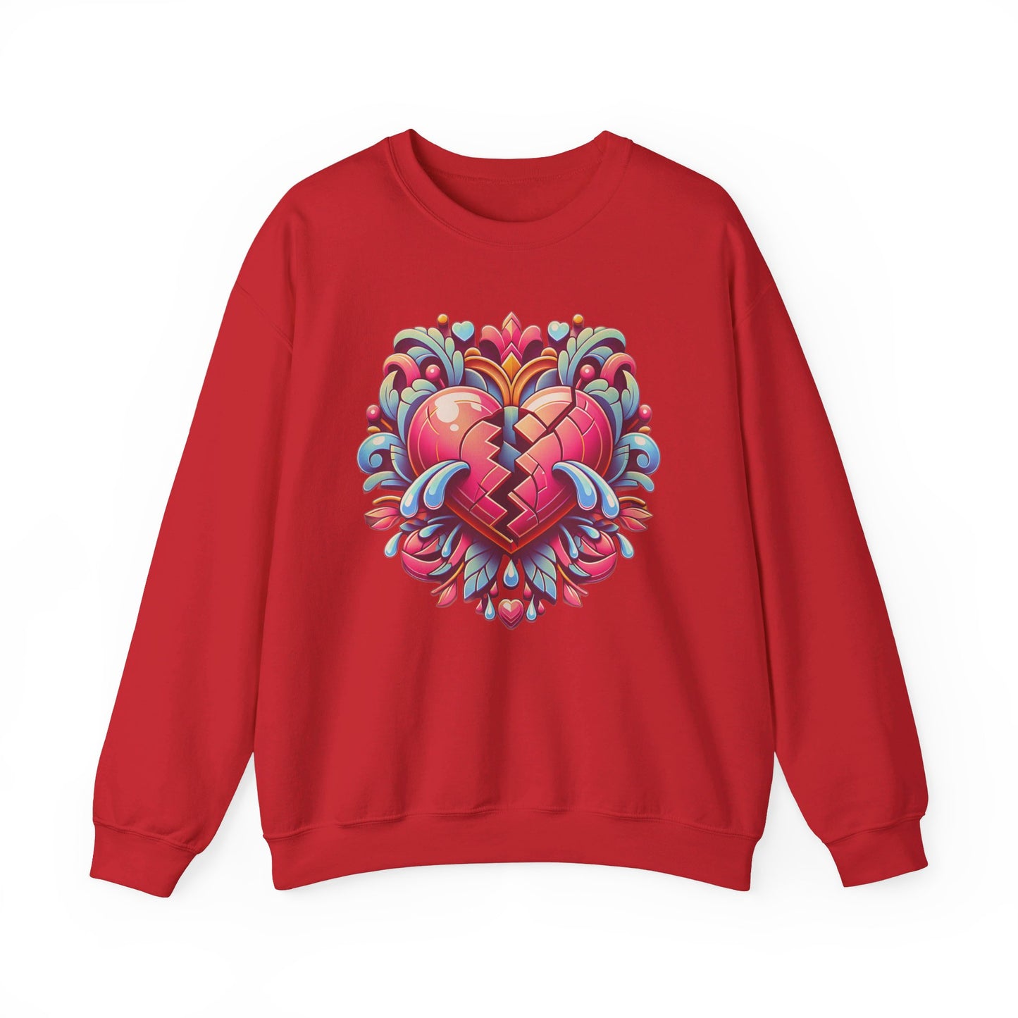 broken heart heavy blend™ crewneck sweatshirt