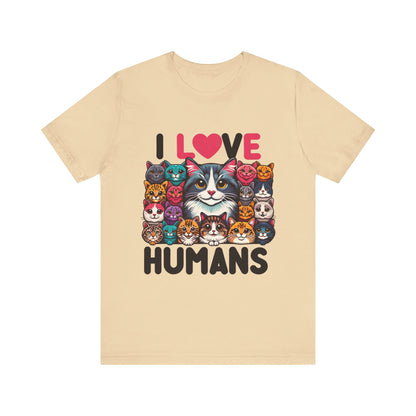 Kitty Loves Humans Unisex Jersey Short Sleeve Tee