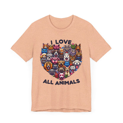 I Love all Animals Unisex Jersey Short Sleeve Tee