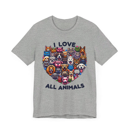 I Love all Animals Unisex Jersey Short Sleeve Tee