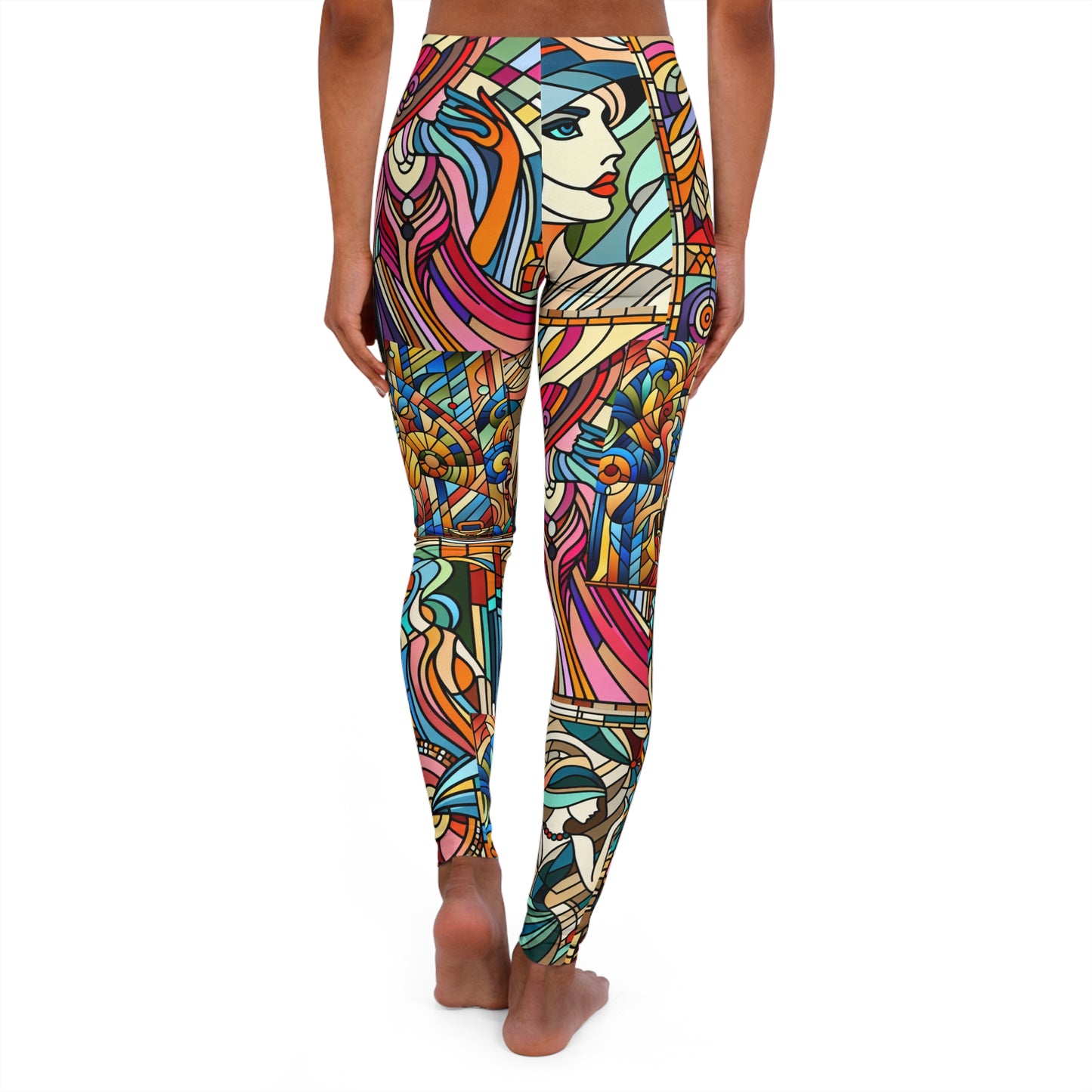 abstract 3 women's casual spandex leggings (aop)