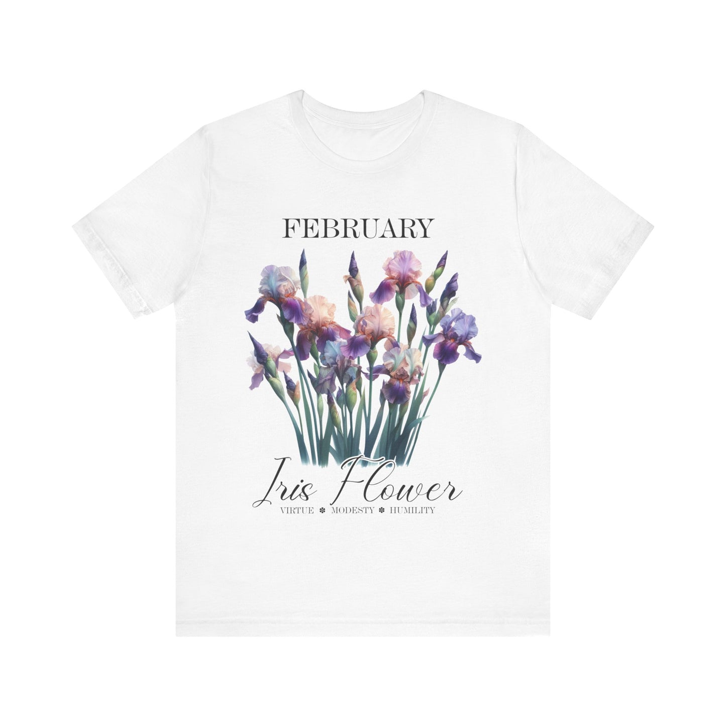 february iris flower t-shirt