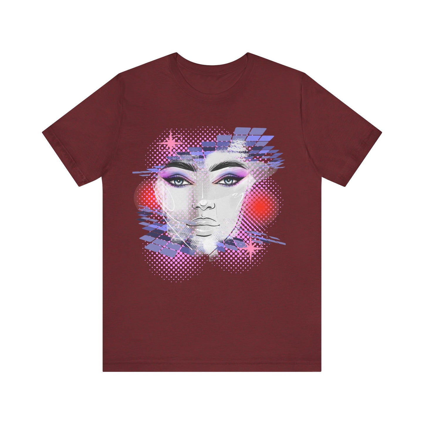 abstract blue girl t-shirt