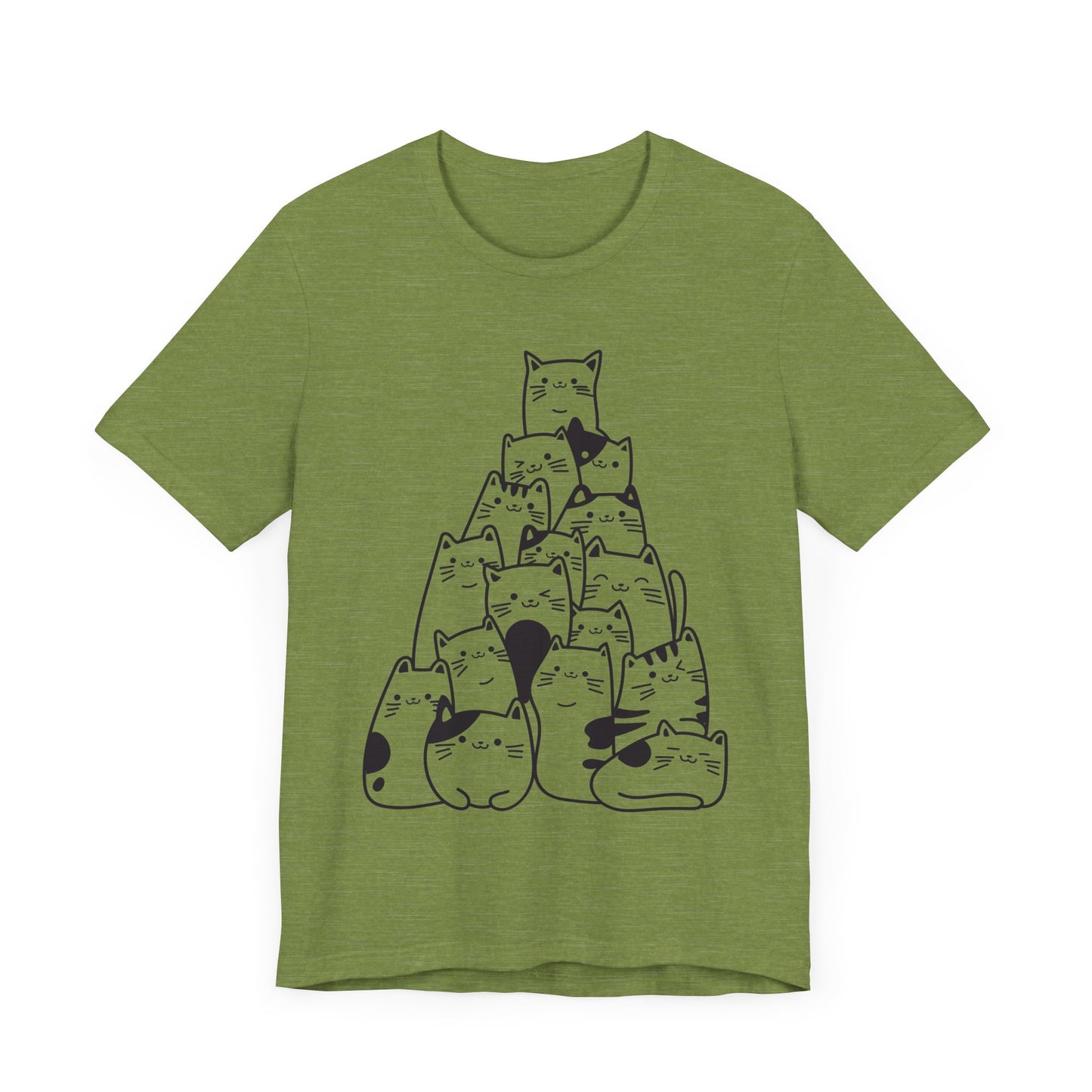 cat tree pattern t-shirt