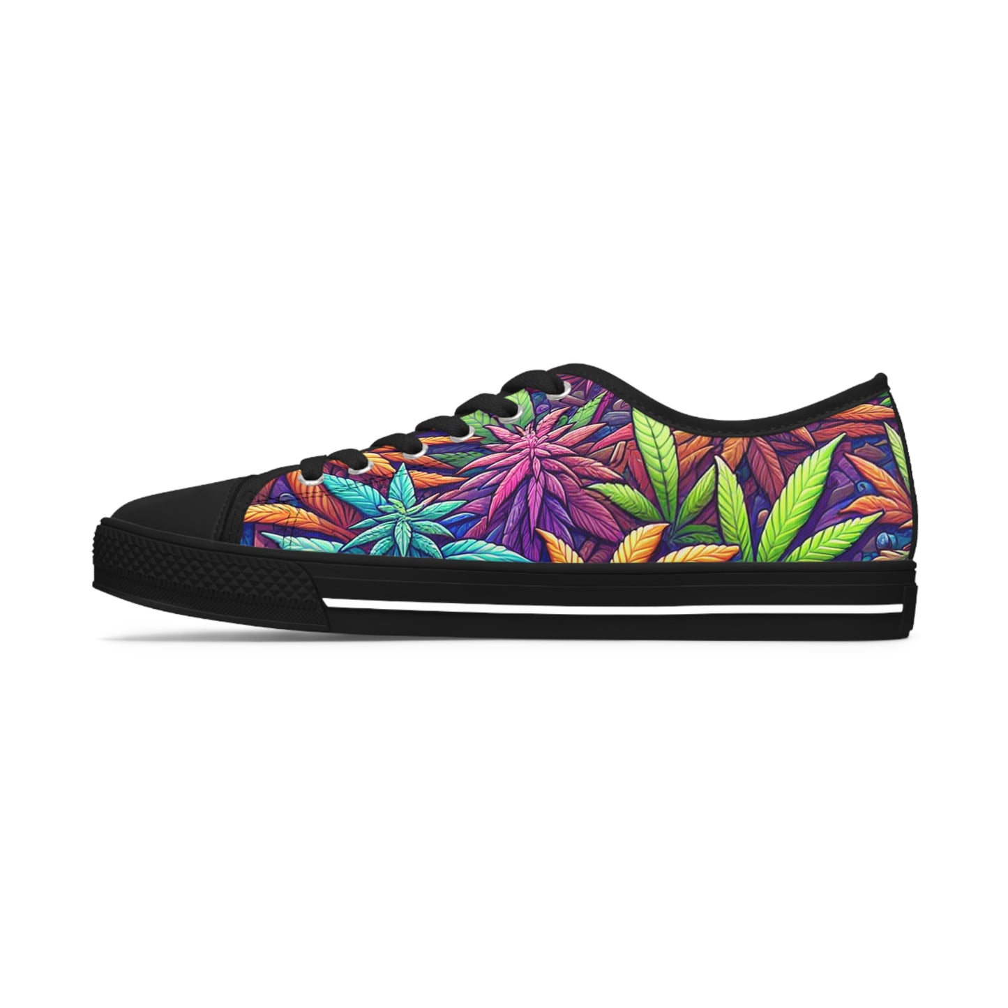 weed leaf low top sneakers