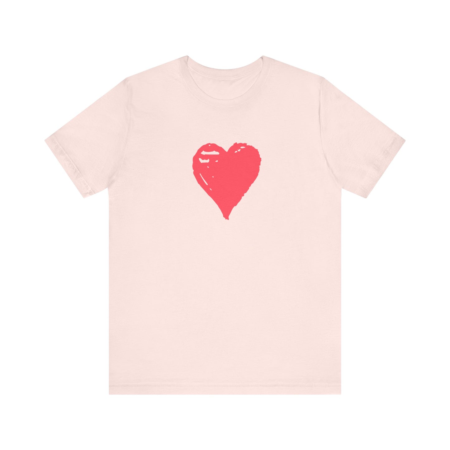 pink heart short sleeve t-shirt