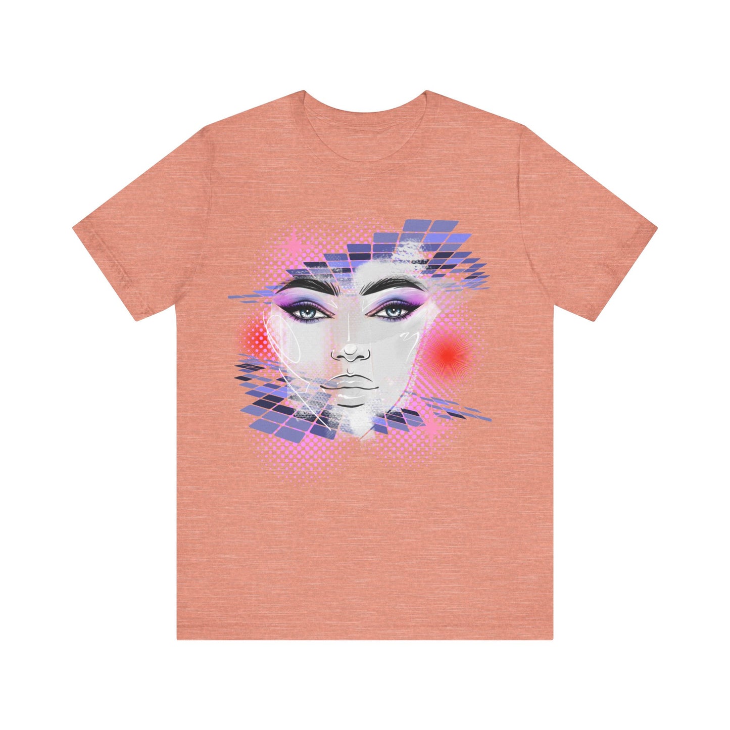 abstract blue girl t-shirt