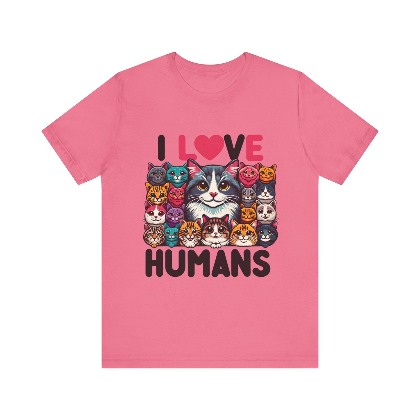 kitty loves humans unisex jersey short sleeve tee