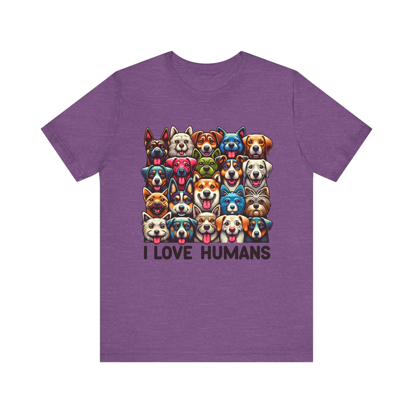 i love humans unisex jersey short sleeve tee