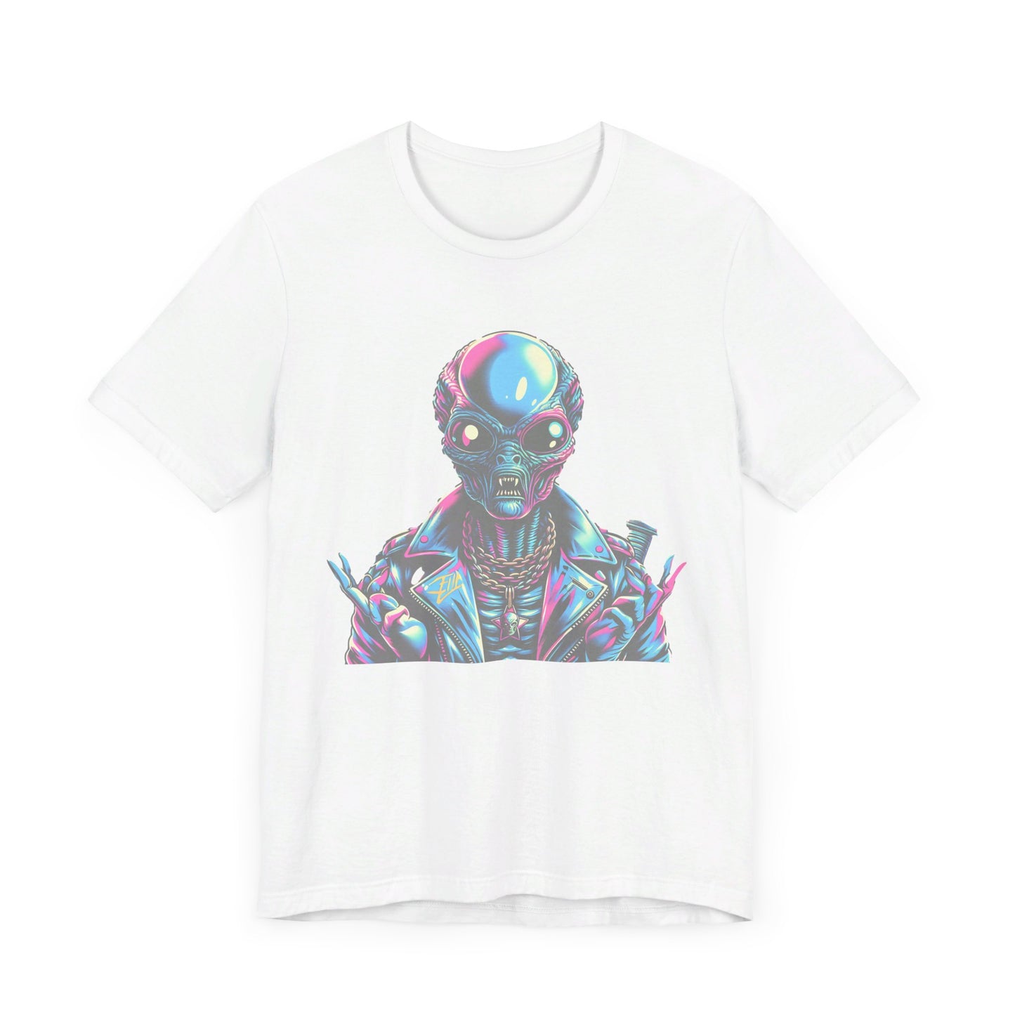 colorful alien jersey short sleeve unisex tee