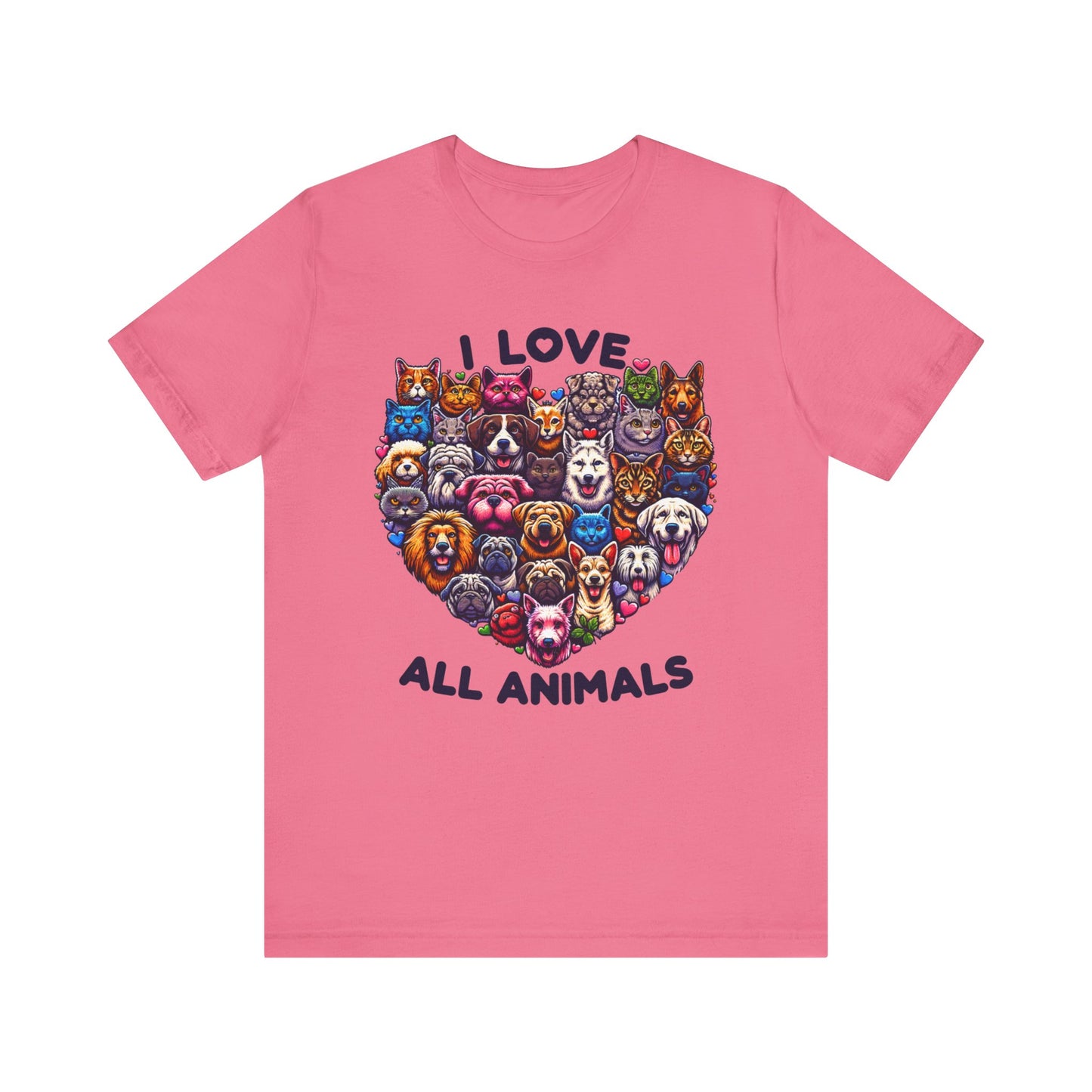 i love all animals unisex jersey short sleeve tee