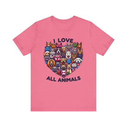 I Love all Animals Unisex Jersey Short Sleeve Tee