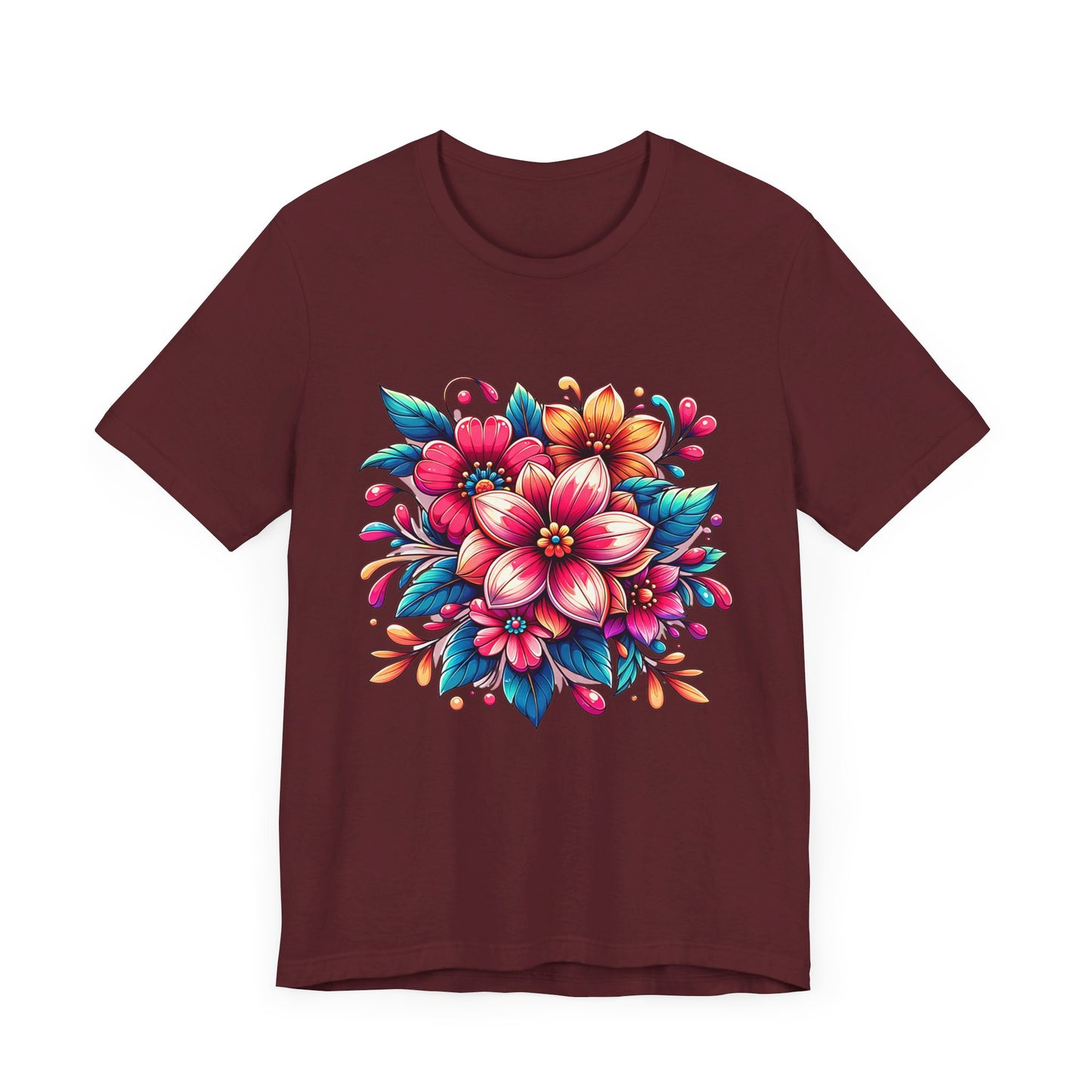 flower jersey short sleeve tee