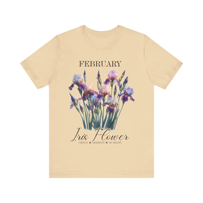 February Iris Flower T-Shirt