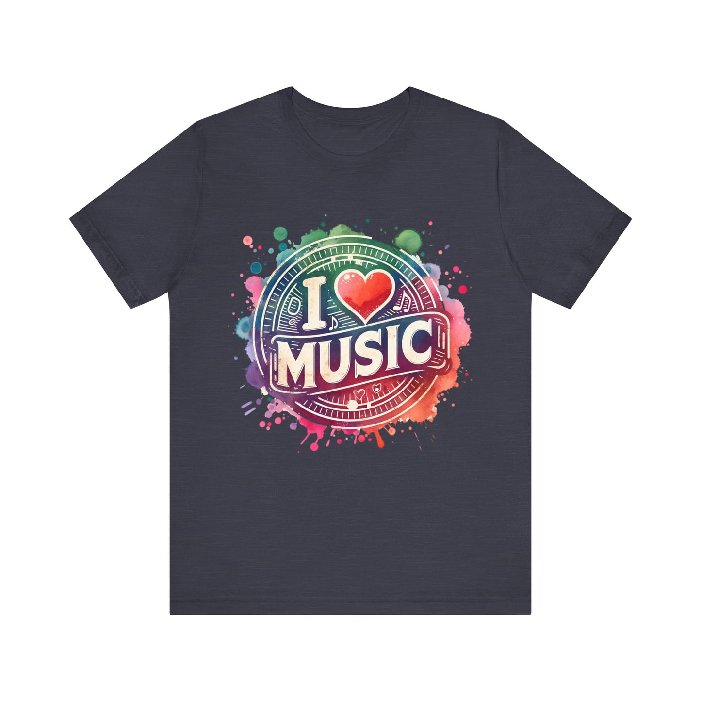 love music heart t-shirt