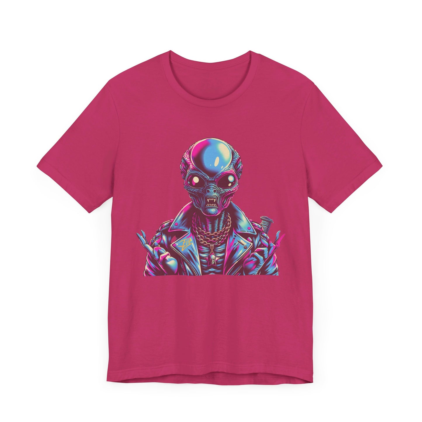 colorful alien jersey short sleeve unisex tee