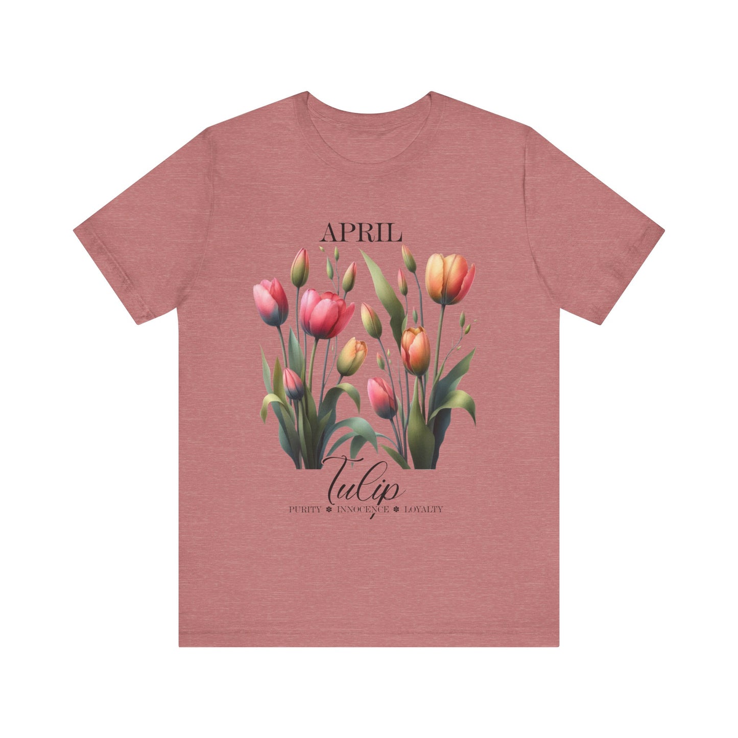 april tulip flowers t-shirt