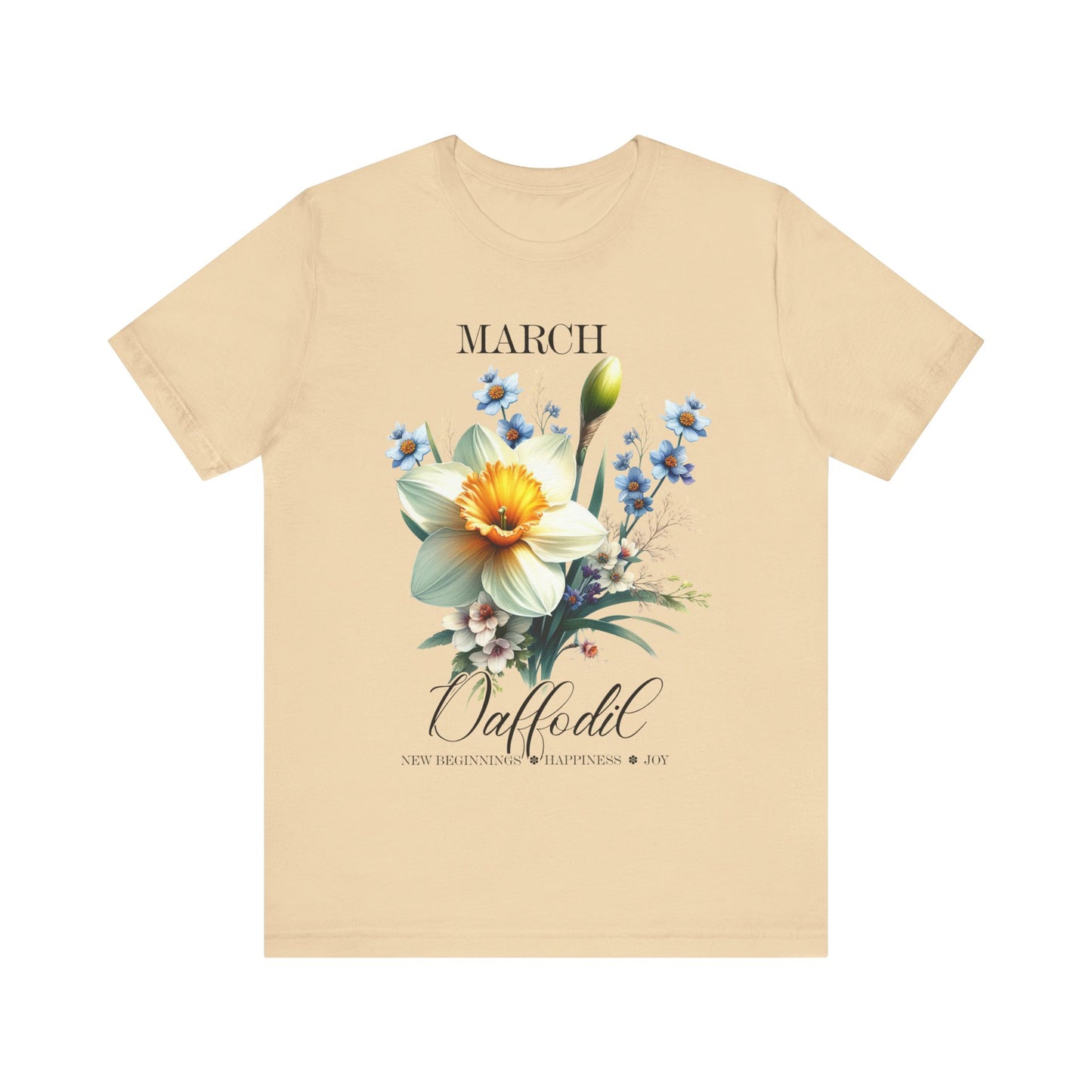 march daffodil flowers t-shirt