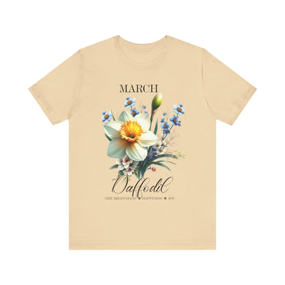 March Daffodil Flowers T-Shirt