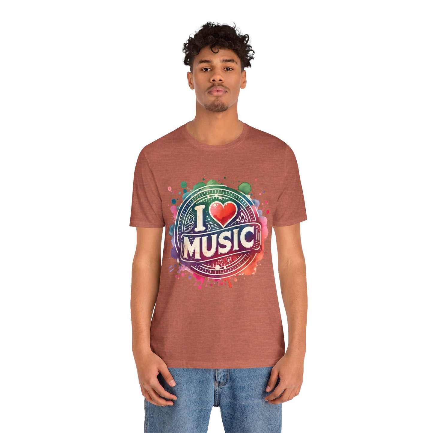 love music heart t-shirt