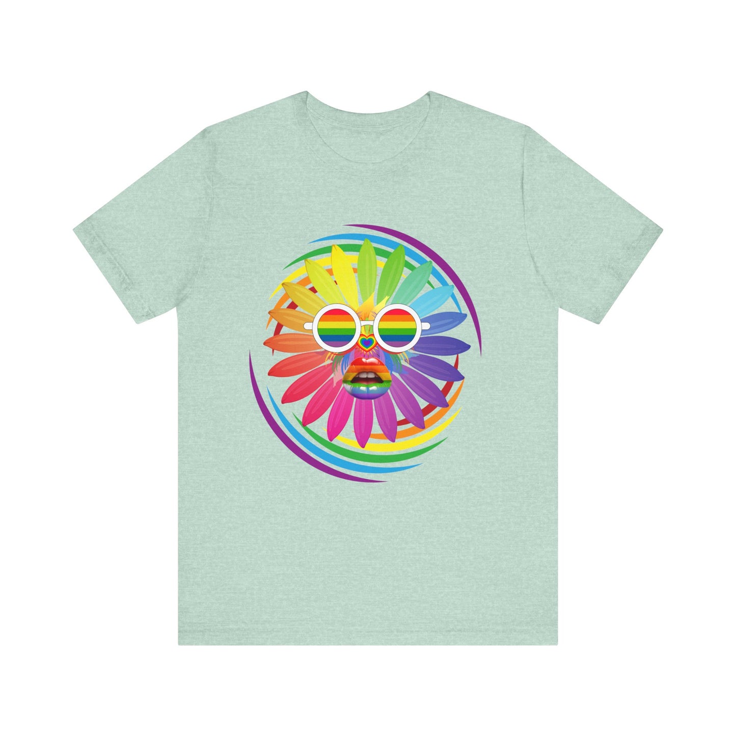 rainbow flower t-shirt