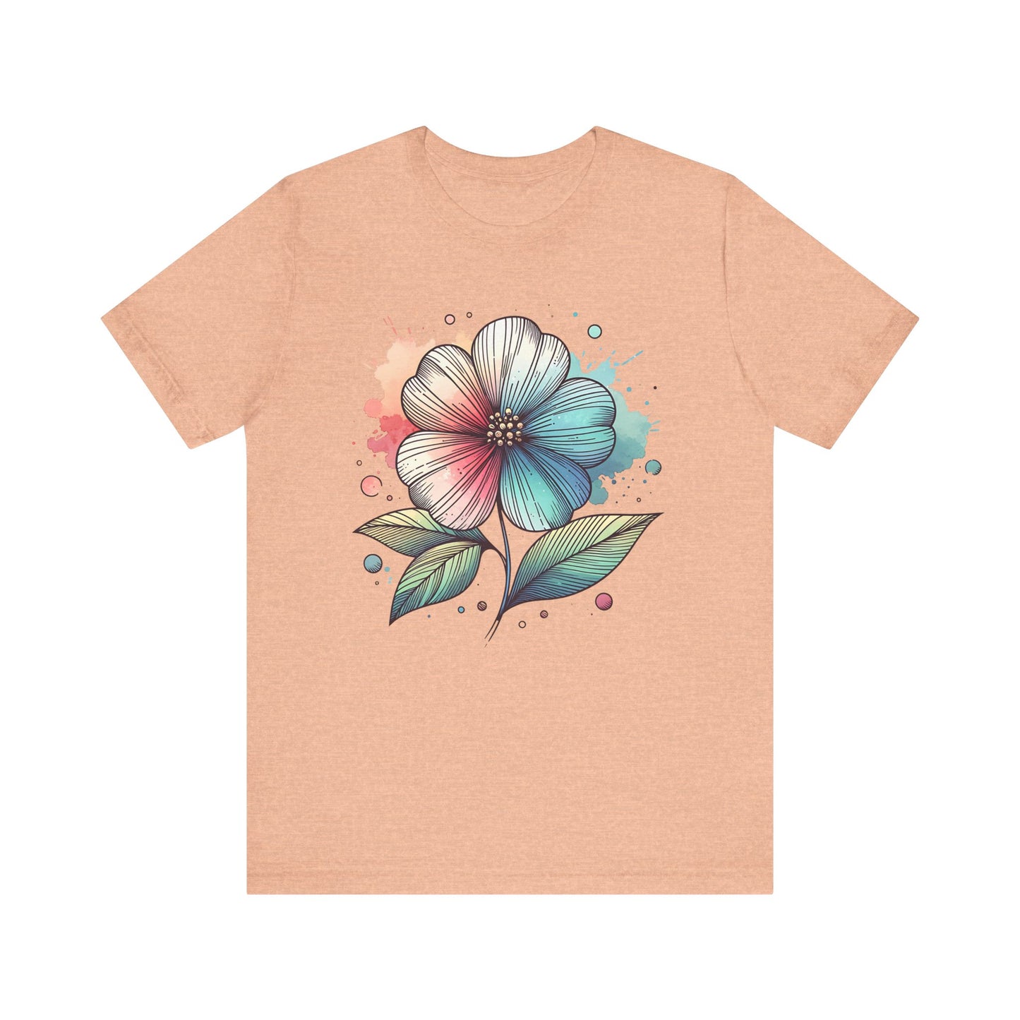 single flower jersey short sleeve tee